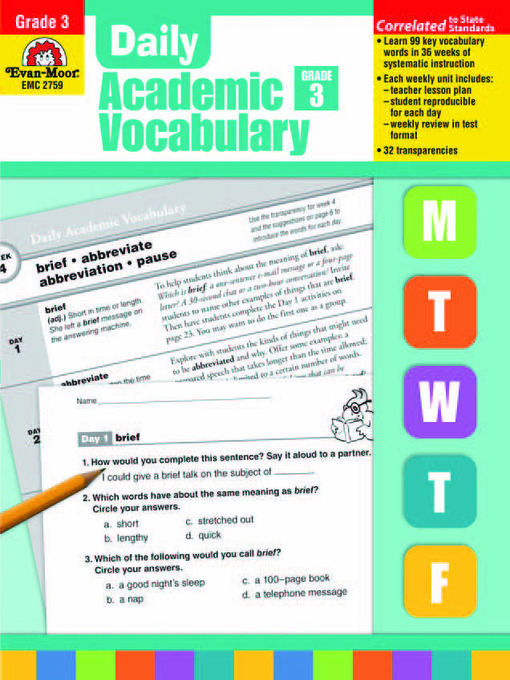 Title details for Daily Academic Vocabulary by Evan-Moor Educational Publishers - Available